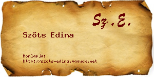 Szőts Edina névjegykártya