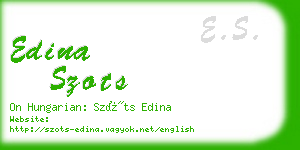 edina szots business card